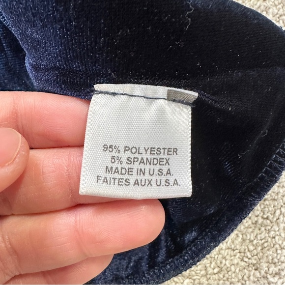 Misa Los Angles Dita Velvet Top Puffed Longsleeve Mock Neck Whimsigoth in Navy M - Picture 9 of 16